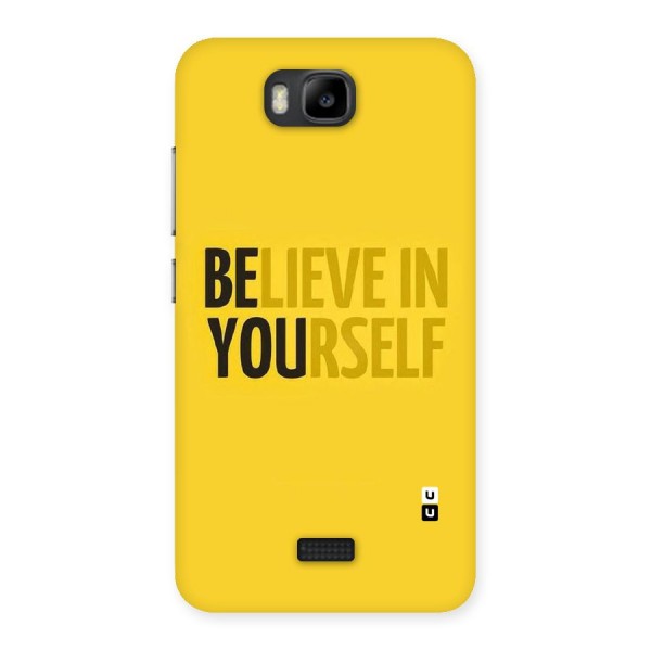 Believe Yourself Yellow Back Case for Honor Bee