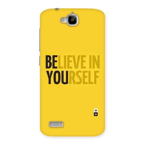 Believe Yourself Yellow Back Case for Honor Holly