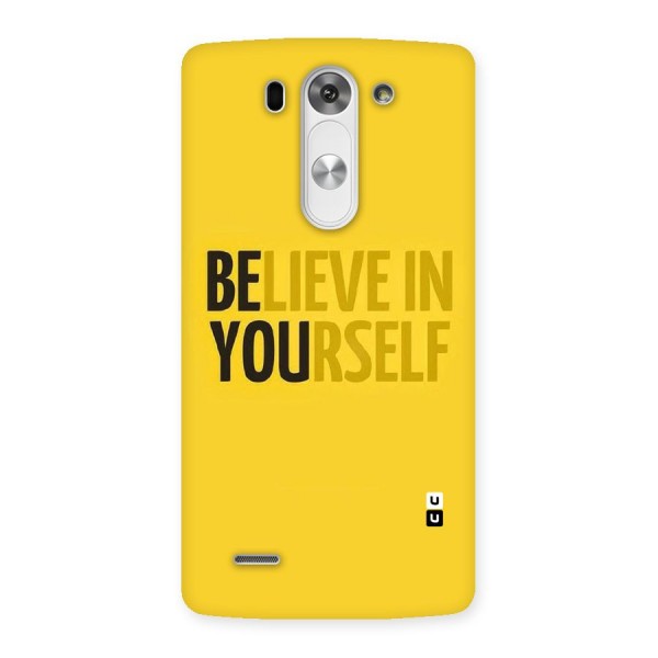 Believe Yourself Yellow Back Case for LG G3 Beat
