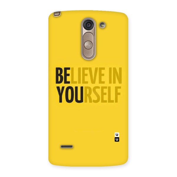 Believe Yourself Yellow Back Case for LG G3 Stylus