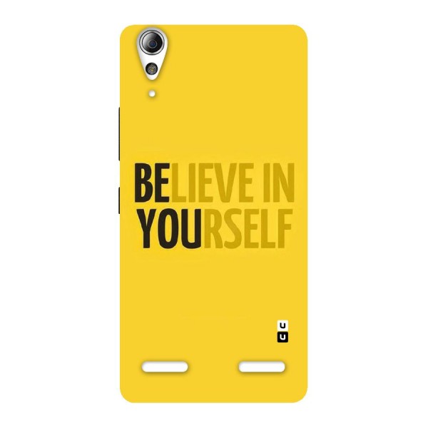 Believe Yourself Yellow Back Case for Lenovo A6000