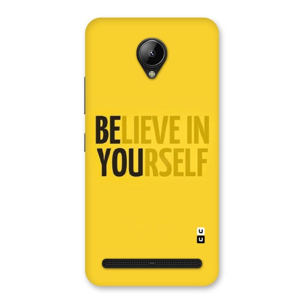 Believe Yourself Yellow Back Case for Lenovo C2