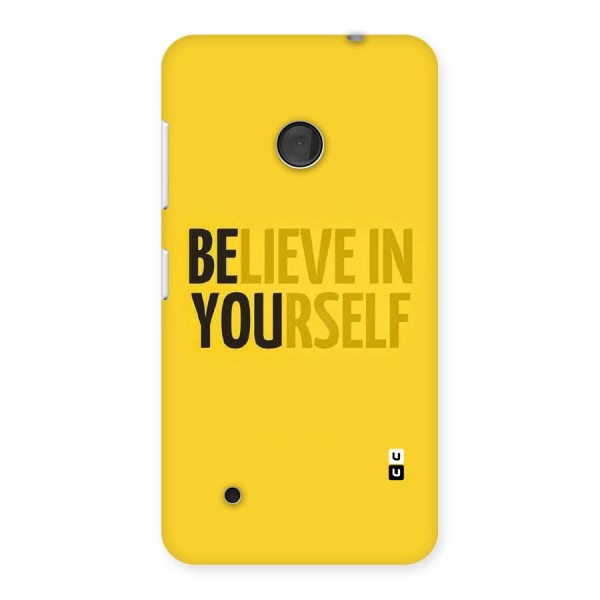 Believe Yourself Yellow Back Case for Lumia 530