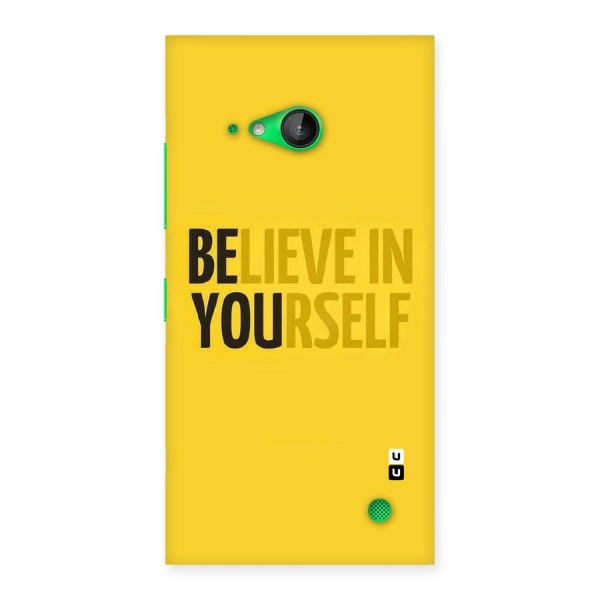 Believe Yourself Yellow Back Case for Lumia 730