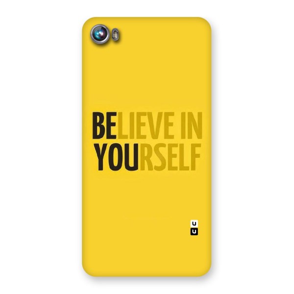 Believe Yourself Yellow Back Case for Micromax Canvas Fire 4 A107