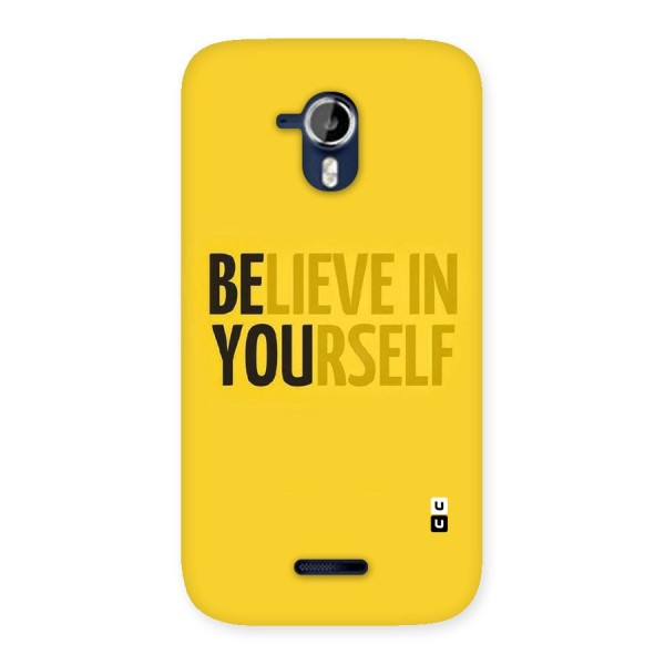 Believe Yourself Yellow Back Case for Micromax Canvas Magnus A117
