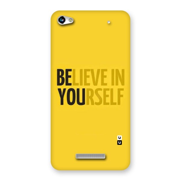 Believe Yourself Yellow Back Case for Micromax Hue 2