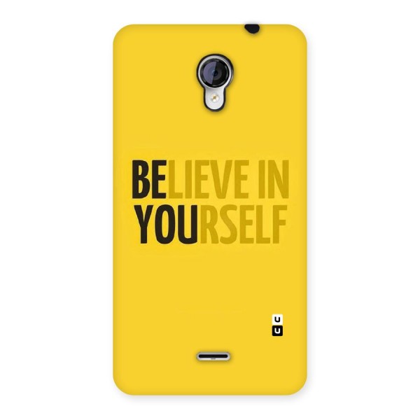 Believe Yourself Yellow Back Case for Micromax Unite 2 A106