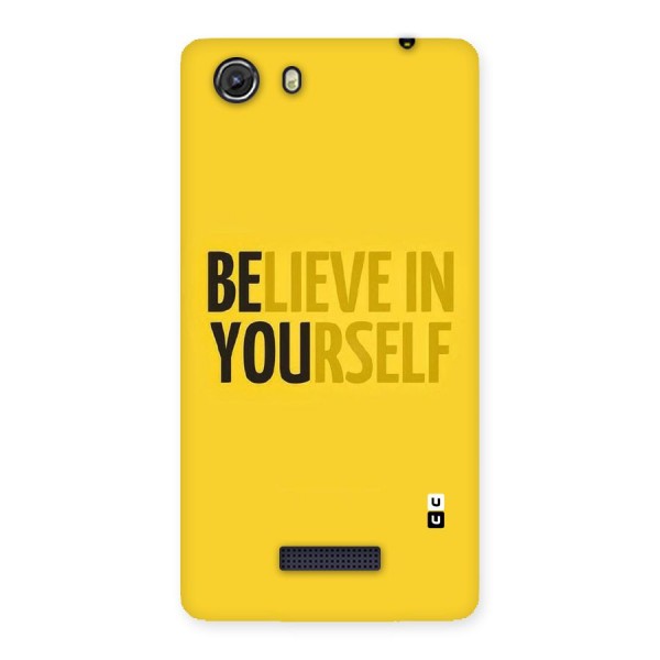 Believe Yourself Yellow Back Case for Micromax Unite 3