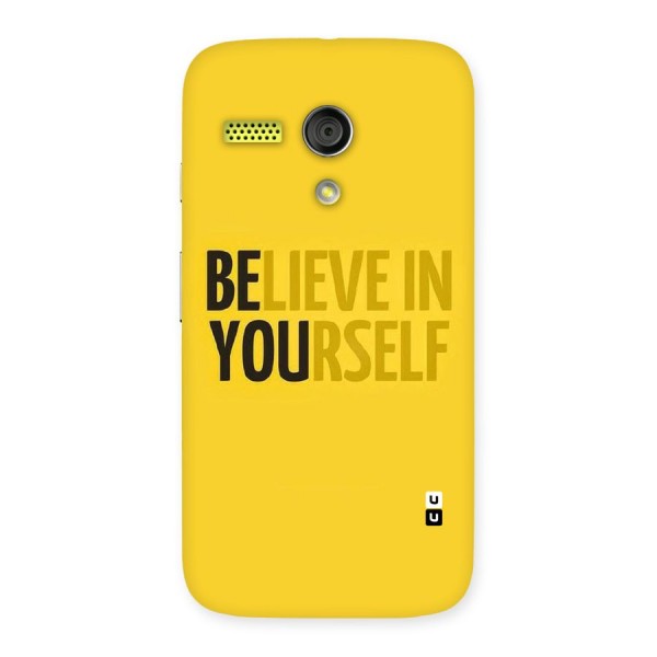 Believe Yourself Yellow Back Case for Moto G