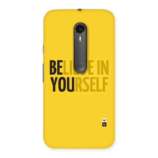 Believe Yourself Yellow Back Case for Moto G3