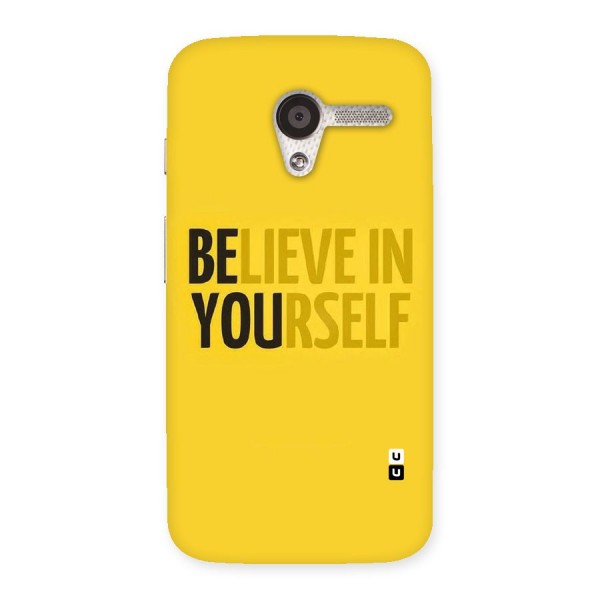 Believe Yourself Yellow Back Case for Moto X