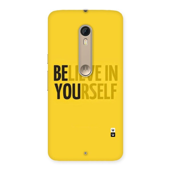 Believe Yourself Yellow Back Case for Motorola Moto X Style