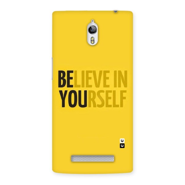 Believe Yourself Yellow Back Case for Oppo Find 7