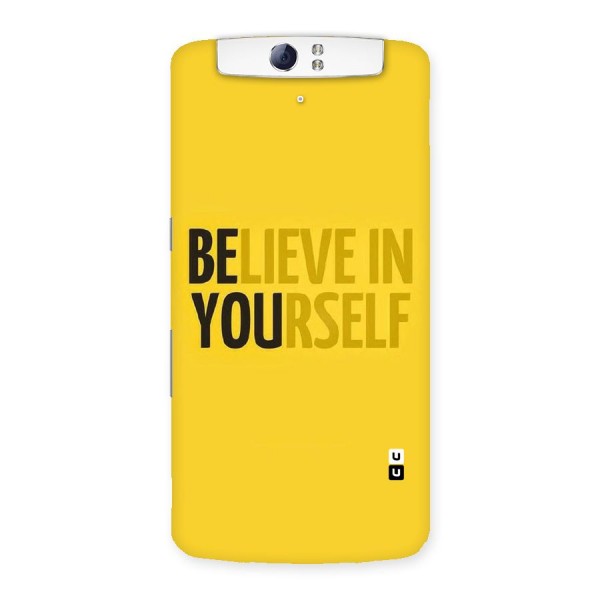 Believe Yourself Yellow Back Case for Oppo N1