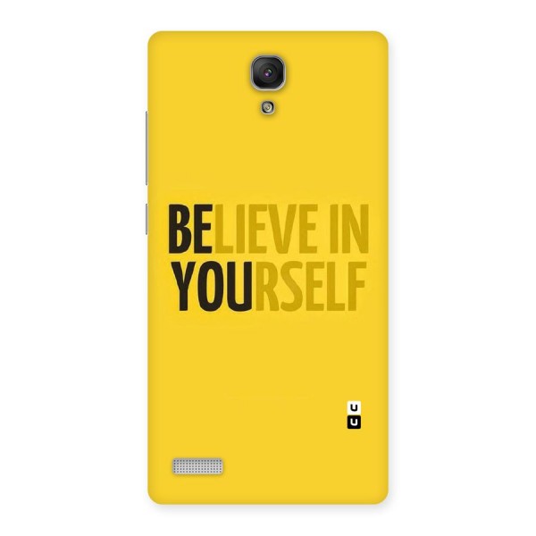 Believe Yourself Yellow Back Case for Redmi Note