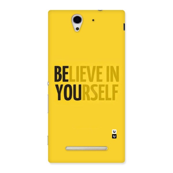 Believe Yourself Yellow Back Case for Sony Xperia C3