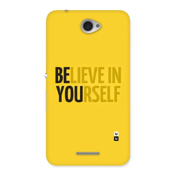 Believe Yourself Yellow Back Case for Sony Xperia E4