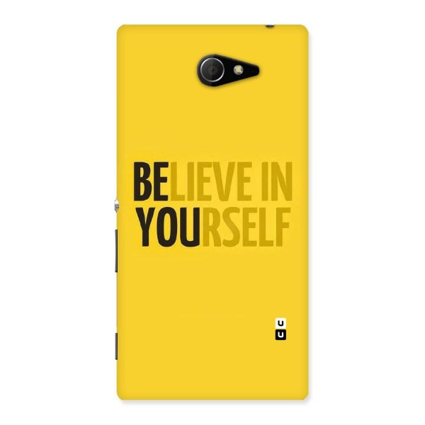 Believe Yourself Yellow Back Case for Sony Xperia M2