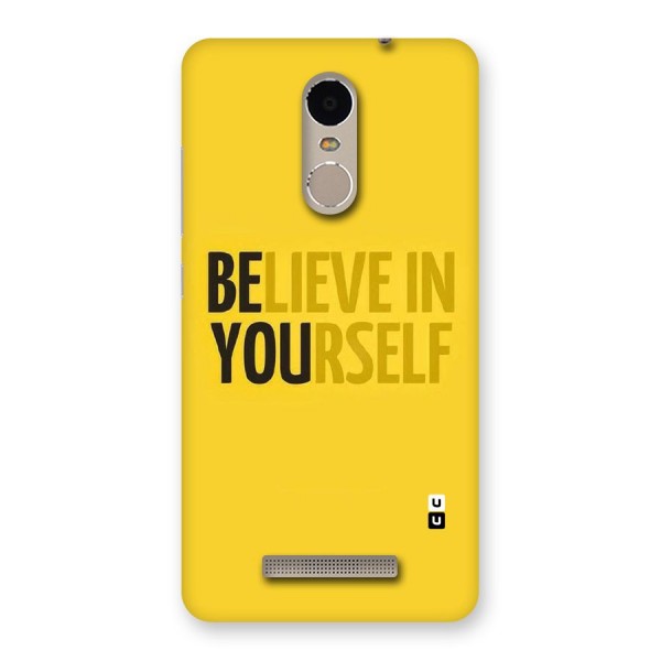 Believe Yourself Yellow Back Case for Xiaomi Redmi Note 3