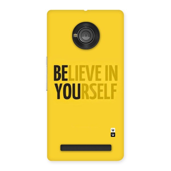 Believe Yourself Yellow Back Case for Yu Yunique