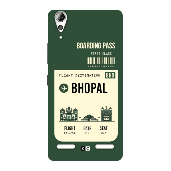 Bhopal Boarding Pass Back Case for Lenovo A6000