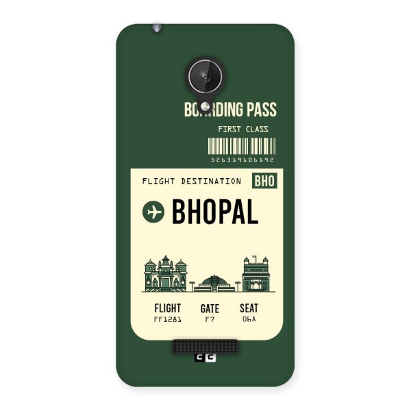 Bhopal Boarding Pass Back Case for Micromax Canvas Spark Q380