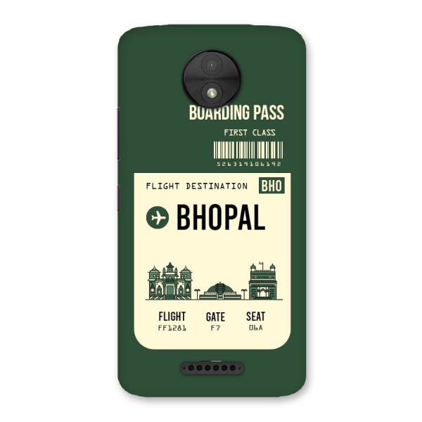 Bhopal Boarding Pass Back Case for Moto C