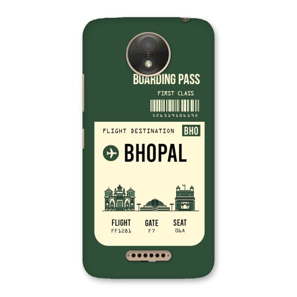 Bhopal Boarding Pass Back Case for Moto C Plus