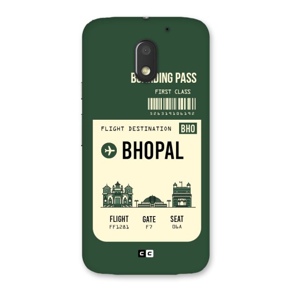 Bhopal Boarding Pass Back Case for Moto E3 Power
