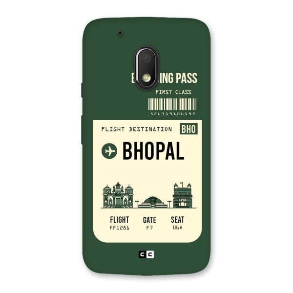 Bhopal Boarding Pass Back Case for Moto G4 Play