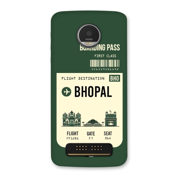 Bhopal Boarding Pass Back Case for Moto Z Play
