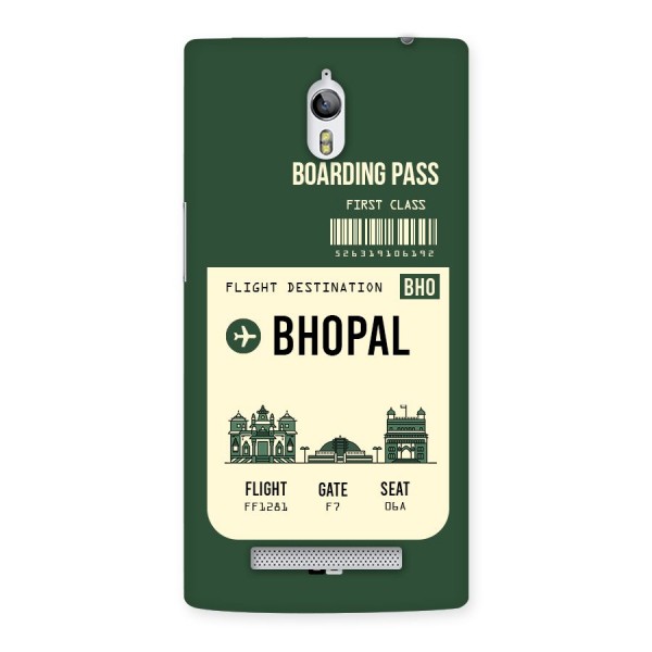 Bhopal Boarding Pass Back Case for Oppo Find 7