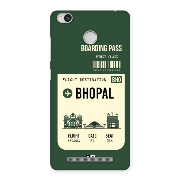 Bhopal Boarding Pass Back Case for Redmi 3S Prime