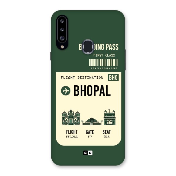Bhopal Boarding Pass Back Case for Samsung Galaxy A20s