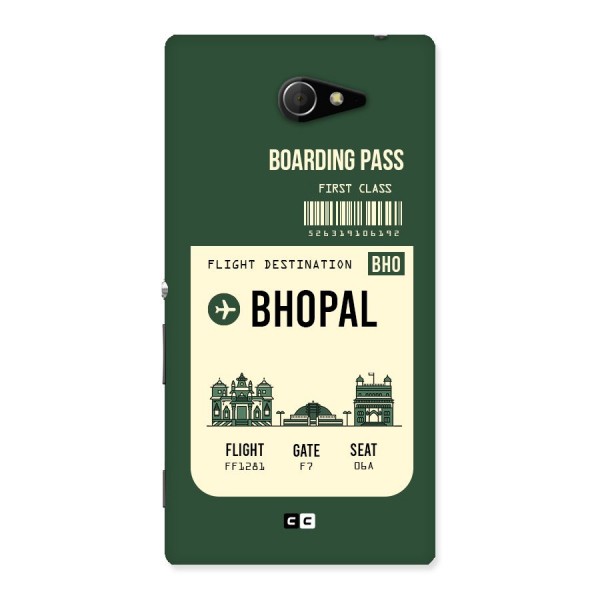 Bhopal Boarding Pass Back Case for Sony Xperia M2