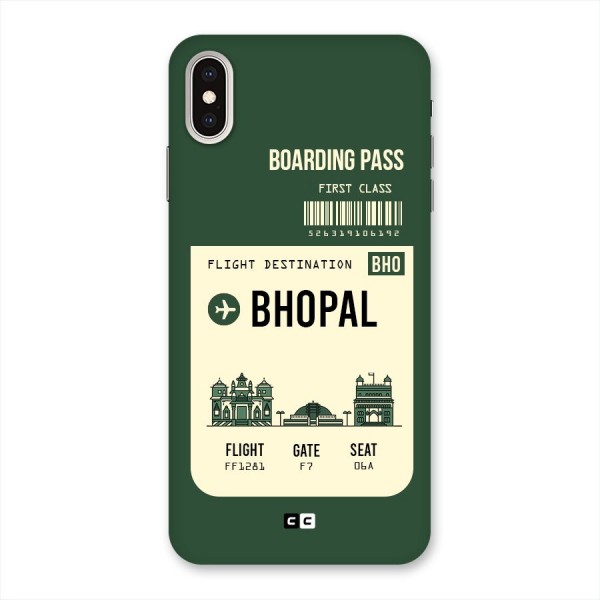 Bhopal Boarding Pass Back Case for iPhone XS Max