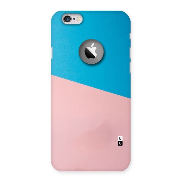 Bicolor Design Back Case for iPhone 6 Logo Cut