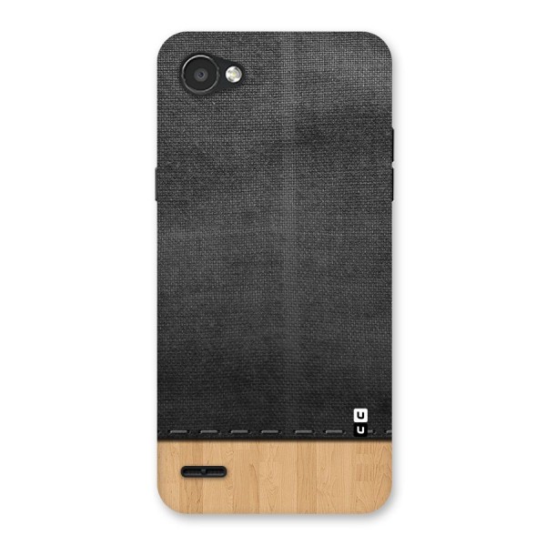 Bicolor Wood Texture Back Case for LG Q6