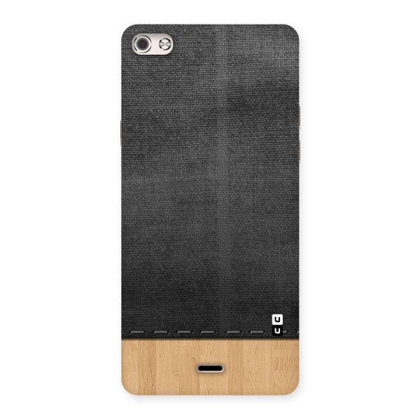Bicolor Wood Texture Back Case for Micromax Canvas Silver 5