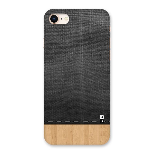 Bicolor Wood Texture Back Case for iPhone 8