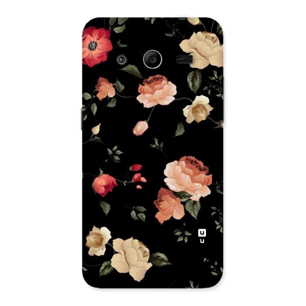 Black Artistic Floral Back Case for Galaxy Core 2