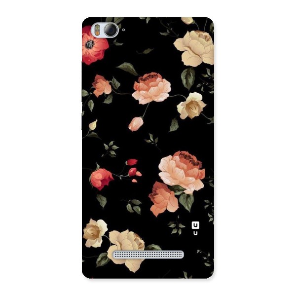 Black Artistic Floral Back Case for Xiaomi Mi4i
