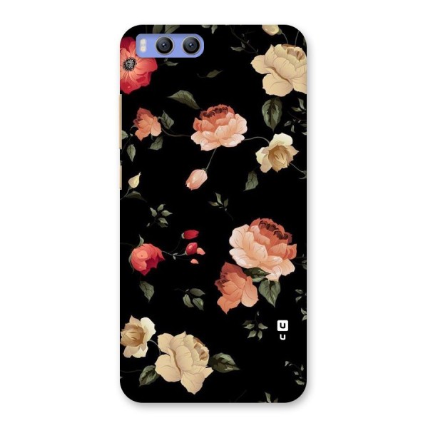 Black Artistic Floral Back Case for Xiaomi Mi 6