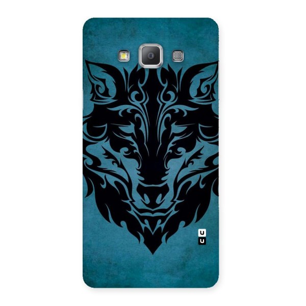 Black Artistic Wolf Back Case for Galaxy A7