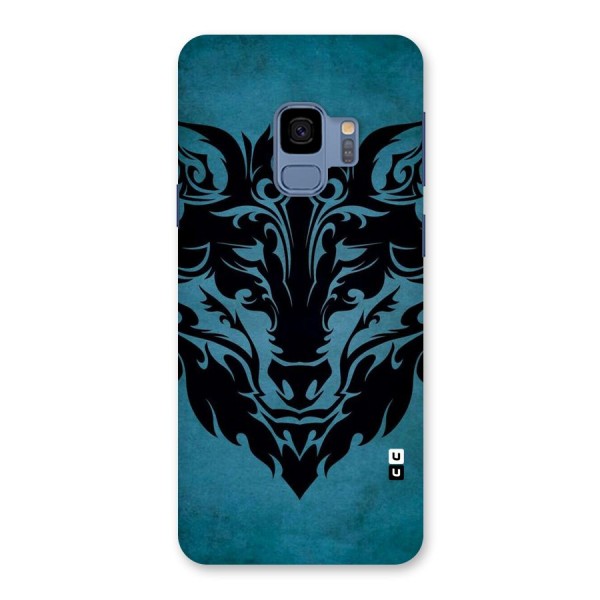 Black Artistic Wolf Back Case for Galaxy S9