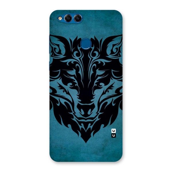 Black Artistic Wolf Back Case for Honor 7X