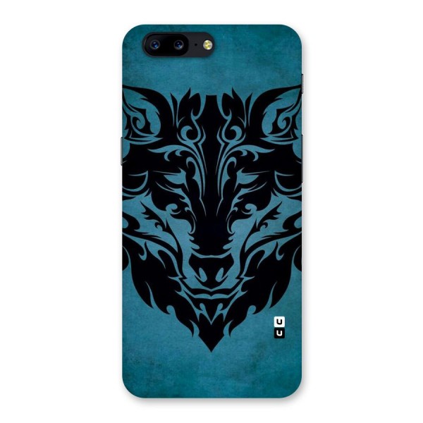 Black Artistic Wolf Back Case for OnePlus 5
