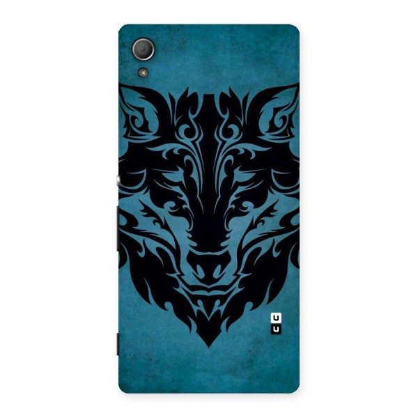 Black Artistic Wolf Back Case for Xperia Z4