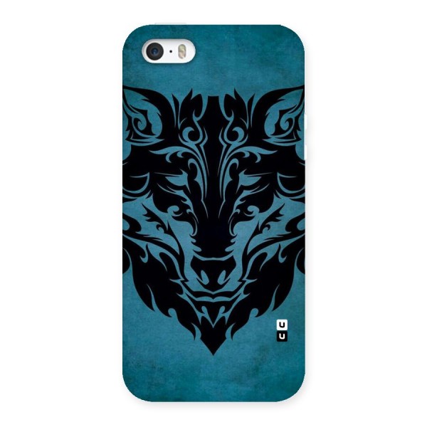 Black Artistic Wolf Back Case for iPhone SE